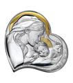 CUORE MADONNNA CON BAMBINO 8X8 ORO