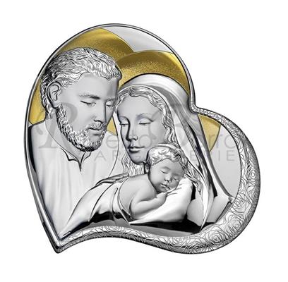 CUORE SACRA FAMIGLIA 11X11 ORO