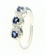 ANELLO TRILOGY IN ARGENTO CON ZIRCONI BLU ZAFFIRO