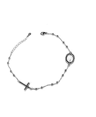 BRACCIALE ROSARIO IN ARGENTO 925 ZIRCONATO