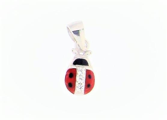 CIONDOLO COCCINELLA IN ARGENTO 925