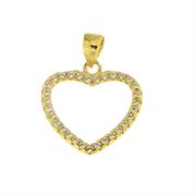 CIONDOLO CUORE TRAF. ORO IN ARGENTO 925