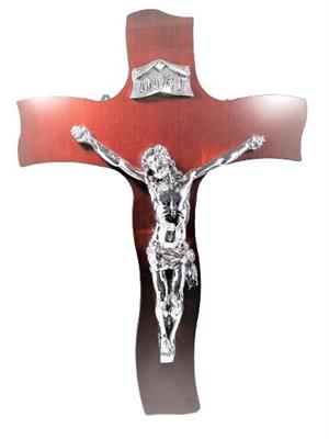 CRISTO MEDIO SU CROCE LEGNO 40x28