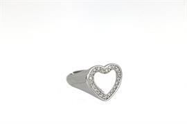 ANELLO CUORE CON ZIRCONI BIANCHI ARG.925%