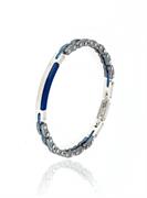 BRACCIALE ACC BICOLOR BLUE CON TARGA