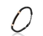 BRACCIALE ACCIAIO BICOLOR ROSE'/BLACK