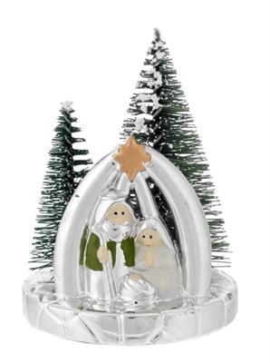 MINI PRESEPE 6X8 CON ALBERELLI VERDI