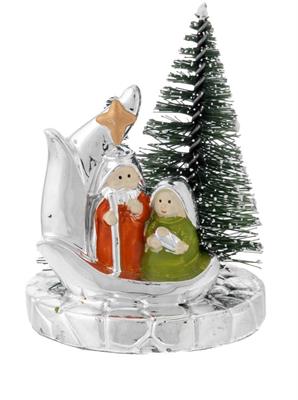 MINI PRESEPE 6X8 CON ALBERELLI VERDI