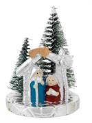 MINI PRESEPE 6X8 CON ALBERELLI VERDI