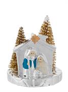 MINI PRESEPE 6X8 CON ALBERELLI DORATI