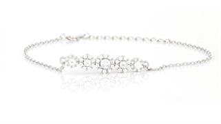 BRACCIALE DONNA KATE PIETRE BIANCHE IN ARGENTO 925%