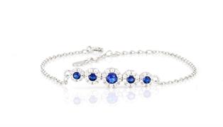 BRACCIALE DONNA KATE PIETRE BLU IN ARGENTO 925%