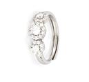 ANELLO KATE TRILOGY OPEN PIETRE BIANCHE ARGENTO 925%